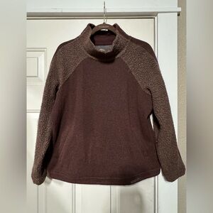 PrAna Lockwood Sweater Brown Mixed Wool Turtleneck size medium